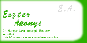 eszter aponyi business card